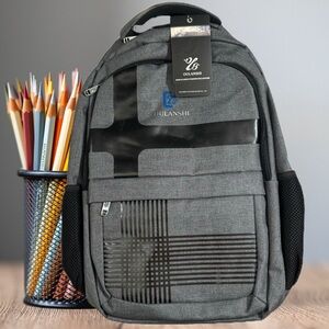 Oulanshi Backpack School Business Laptop with USB Charging Port Unisex NWT